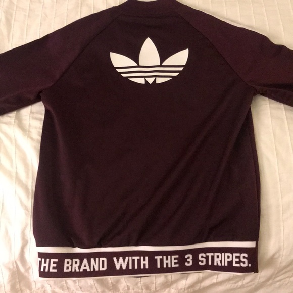 adidas Jackets & Coats Maroon Adidas Track Jacket Poshmark